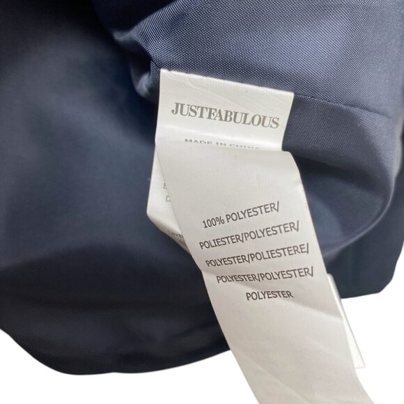 JUSTFAB Black Jacket Plus Size 2X Women Open Front Blazer Drama Sleeve NWT - Picture 11 of 11